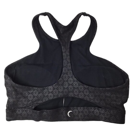 Zyia Active Flower Power Sports Bra Size M Black Floral High Neck Removable Pads - Picture 7 of 9